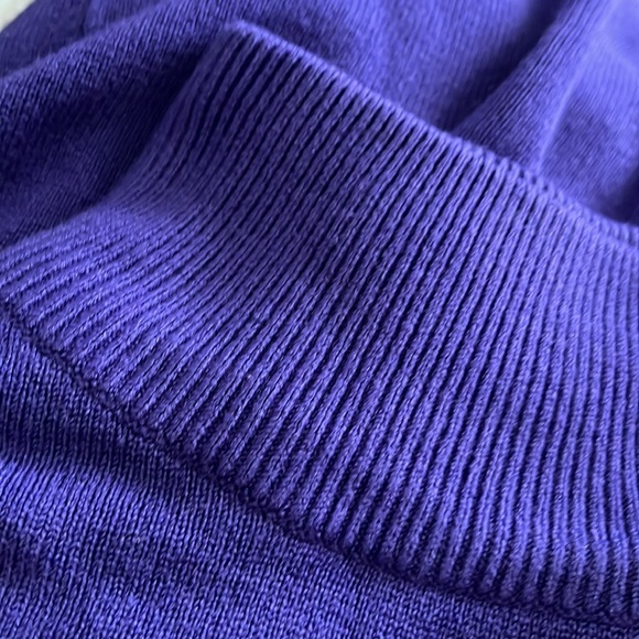 DRESS BARN Vintage Knit Purple Mock Turtleneck Acrylic Sweater Size L - Picture 6 of 7